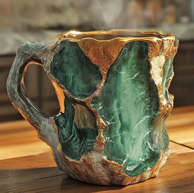 Tazas de cristal mineral para café
